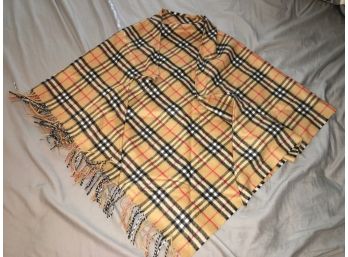 Brand New Large BURBERRY Shawl / Wrap - ALL CASHMERE - Made In Scotland - $699 Retail Price - NEW NEVER WORN !