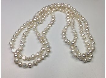 Incredible Freshwater Baroque Pearl Necklave - 64' - YES Over 5 - Feet Around - AMAZING NECKLACE !