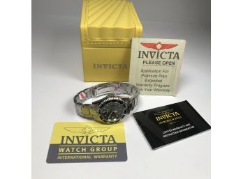 Great Looking INVICTA Submariner Style Watch - Mid Size - All Steel With Black Dial - $495 - New In  Box