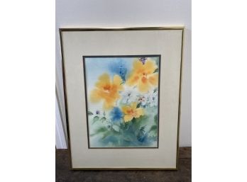 Framed Watercolor Signed By Artist