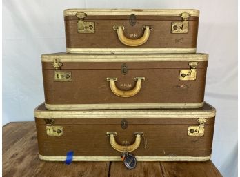 Vintage 1940's Skyway Luggage Set