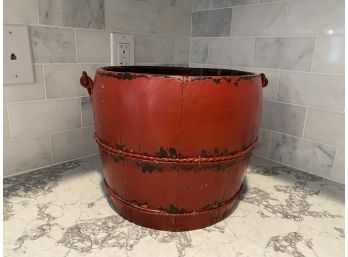 Great Red Wood Bucket