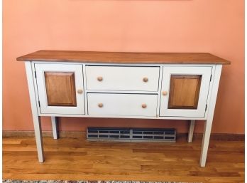 Gorgeous Wood Sideboard With Paint Accents