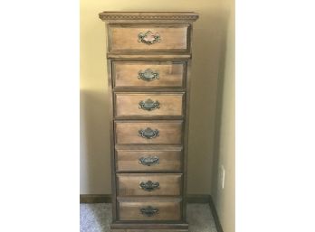 Wooden Lingerie Chest With Finely Grooved Details