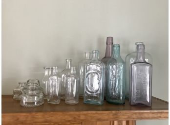 Lot Of Miscellaneous Vintage Glass Bottles