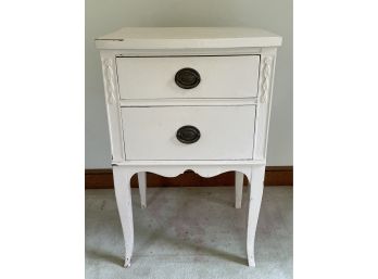 Wooden Painted White Side Table Night Stand