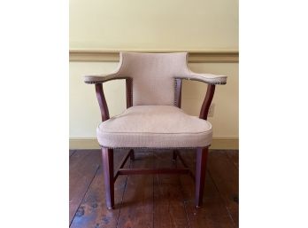 Lovely Vintage Chair With Spring Cushion And Curved Back