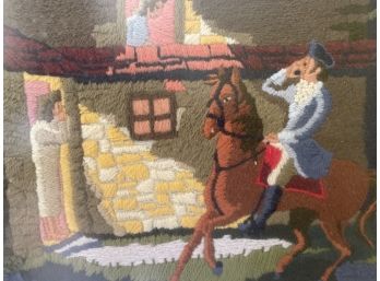 Vantage Framed Paul Revere Sewn Stitched Art