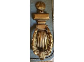 Vintage Solid Brass Door Knocker - Seashells Form