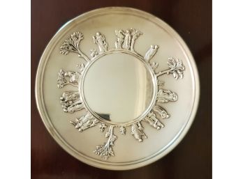 Beautiful Serving Tray With A Mirror In The Middle Surrounded By Roman Empire People