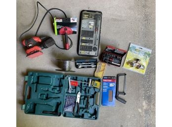 Lot Of Tools: Hand Sander, Pad Painter, Husky Pro, Wire, Misc Tools