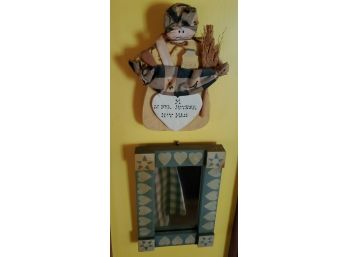 Two Vintage Country Home Hand Crafted Wall Decorations