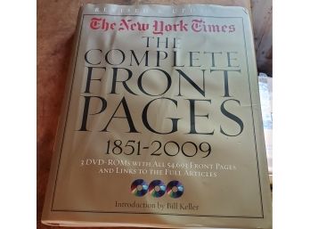 Large Hard Cover Book Of The New York Times -the Complete Front Pages 1851-2009 With Dust Jacket