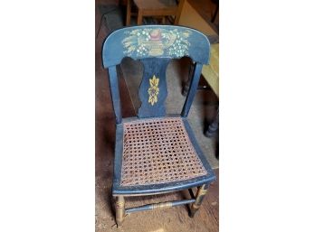 Antique Painted Wood Chair Found Up In The Attic -Very Similar To The Other One We Have Listed