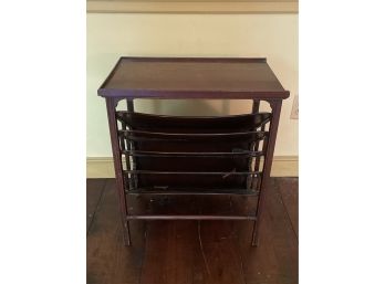 Vintage Wooden Magazine Rack End/side Table