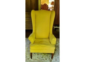 Attractive Tall Wing Back Arm Chair With Arm Covers & Zippered Cushion