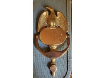 Vintage Solid Brass Door Knocker - In The Form Of A Majestic U. S. Eagle