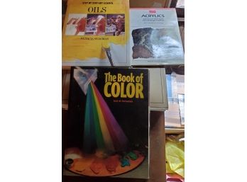 Artist's Books - Acrylics, Step By Step Art School Oil, The Book Of Color