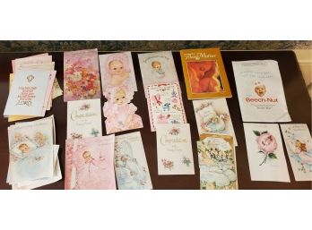 Vintage Ephemera Lot: Congratulations On Your New Born Baby! Celebrate Christening. 30 Total. 1969 Booklets