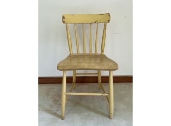 Vintage Yellow Wooden Chair