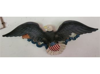 Antique Cast Iron - Large Hand-painted United States Eagle - 44' Wingspan!!