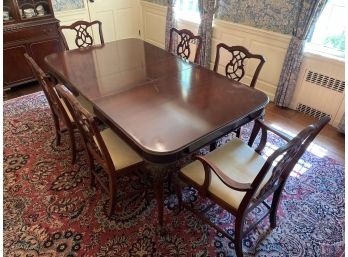 Lovely Vintage Thomasville Chair Co Dining Room Set With Table And 6 Chairs HIGH QUALITY -Ball & Claw Feet