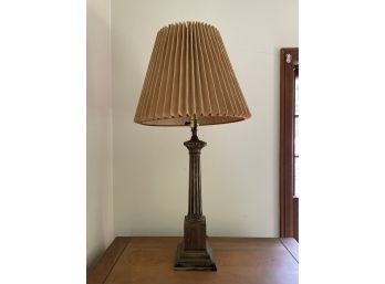 Large  Vintage Metal Lamp In Great Condition