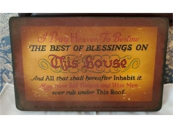 I Pray Heaven - Wood Wall Plaque 14 1/2' Wide X 9' Tall