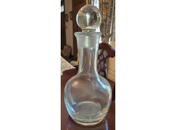 Aspetuck Valley Country Club Decanter With A Bulbous Stopper