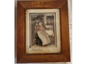 Two 3-D Framed Artworks- Welsh Peasant -'the Afternoon Cup'& The Welsh Market Woman 'fresh From The Country'