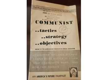 Vintage Communism Pamphlet Circa 1958