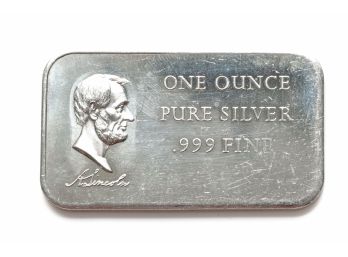 Abraham Lincoln One Ounce Pure Silver Bar