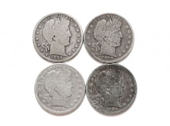 Four Barber Half Dollars