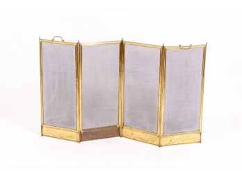 Brass Lined Fireplace Screen