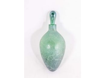 Green Art Glass Perfume Bottle