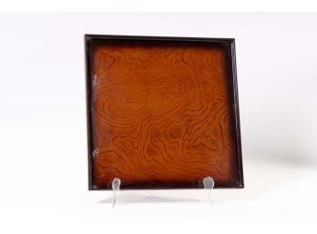 Diane Love For Mikasa Wood Grain Pattern Lacquer Tray