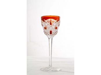 Scarlet Cut Glass Chalice