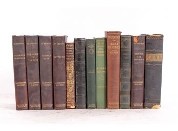 Assortment Of Antique Leather-bound Books Including O. Henry Collection