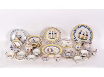 Extensive Collection Of Henriot Quimper French Porcelain