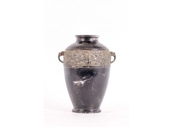 Black Finish Metal Urn For Garden Fountain