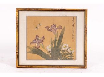 Japanese Print Of Irises