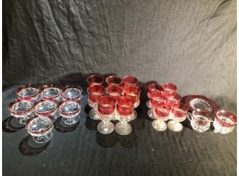 Collection Of Cranberry Glass