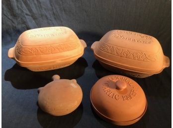 2 Romertopf Clay Bakes, Clay Garlic Bake, Clay Canteen