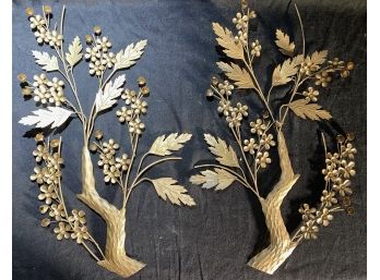 Pair Of Dogwood Branches, 1960s, Wall Decor