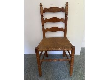 Ladder Back Chair With Rush Seat