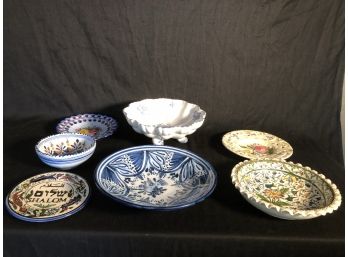 Ceramic And Clay Signed Plate Lot