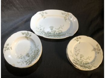 Green Thistle China Pieces