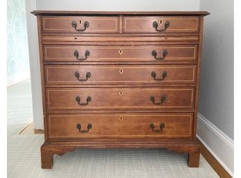 Antique Inlaid Bachelors Chest Dresser