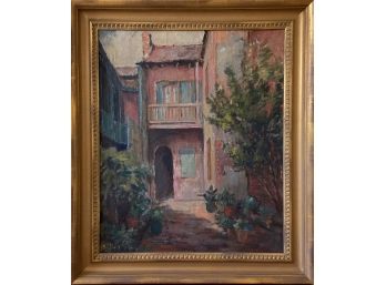 Alberta Kinsey Original Oil On Canvas, French Quarter Courtyard