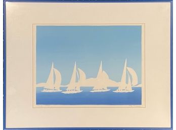 Ellen Kimball Limited Edition Sailboat Racing Print